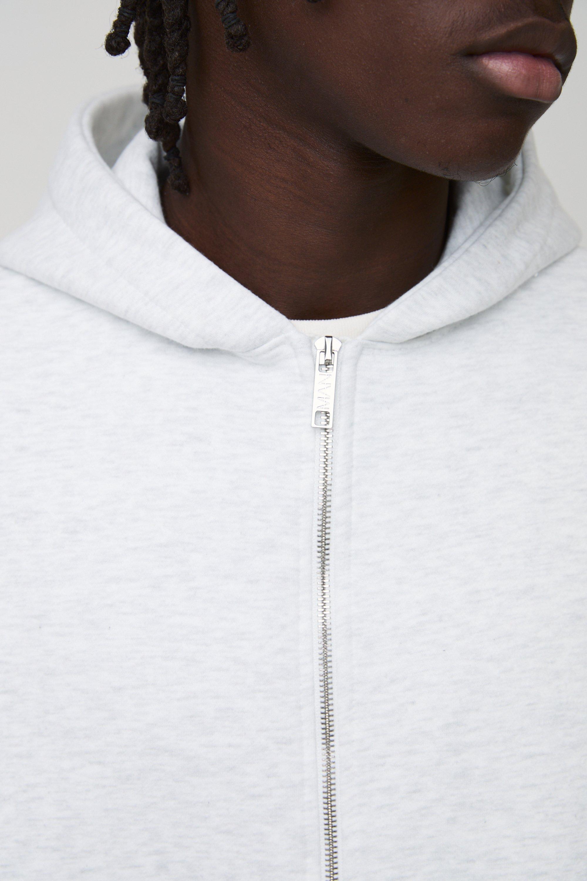 Felpa Basic con zip e cappuccio